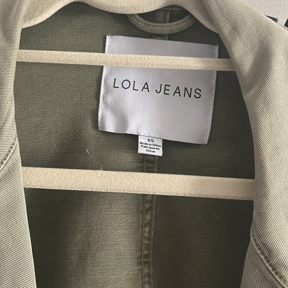 LOLA JEANS nili utility jacket in green shacket khaki - Picture 5 of 9